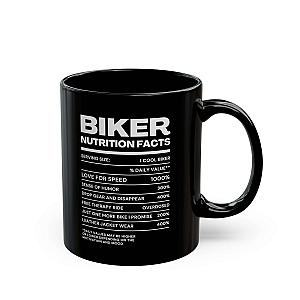 Biker Nutrition Facts Coffee Mug | Funny Motorcycle Rider Gift