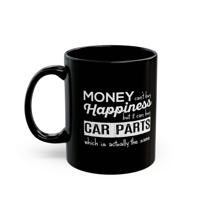 More Car Parts Equals Happiness Mug | Funny Car Guy Gift