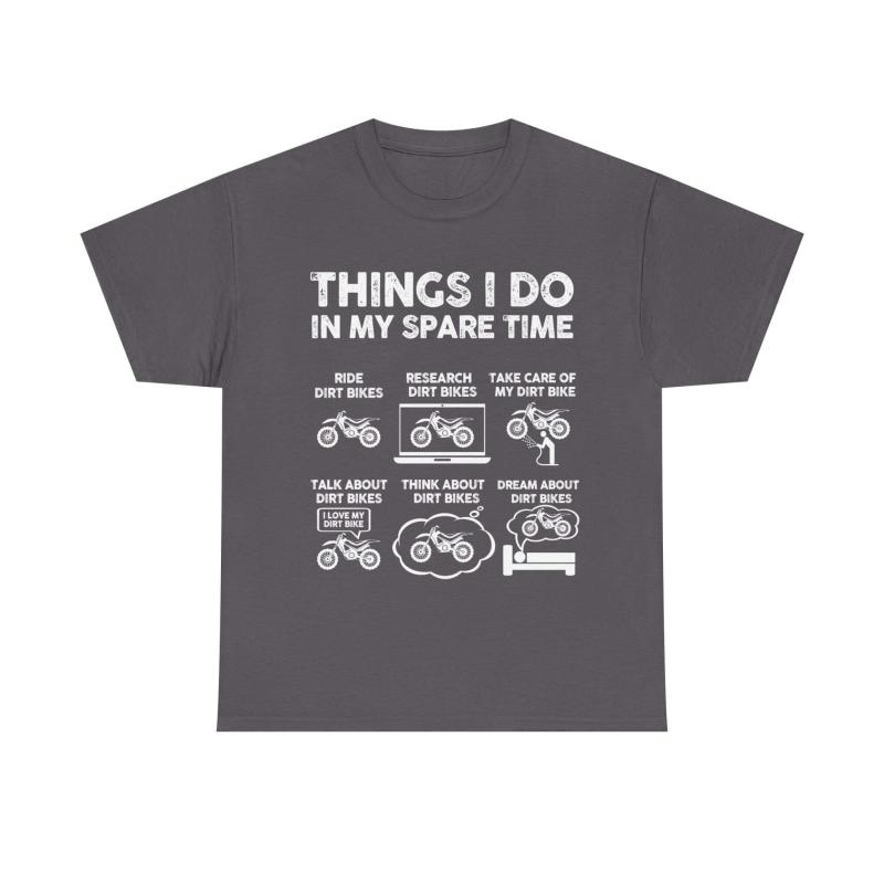 Things I Do in My Spare Time Dirt Bike T-Shirt | Funny Biker Gift