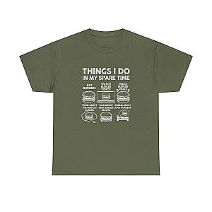 Things I Do in My Spare Time Burger T-Shirt | Funny Foodie Gift