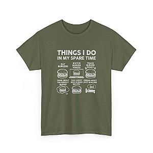 Things I Do in My Spare Time Burger T-Shirt | Funny Foodie Gift