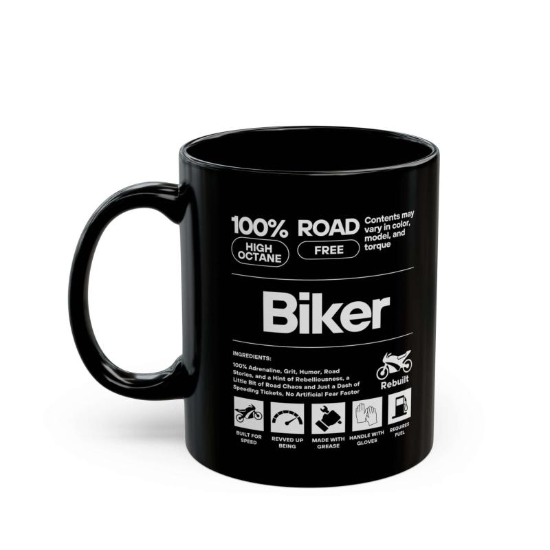 Biker Definition Coffee Mug | Funny Motorcycle Enthusiast Gift