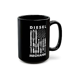 Diesel Mechanic Coffee Mug | American Flag Car Guy Gift
