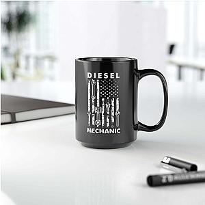 Diesel Mechanic Coffee Mug | American Flag Car Guy Gift