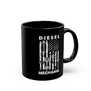 Diesel Mechanic Coffee Mug | American Flag Car Guy Gift