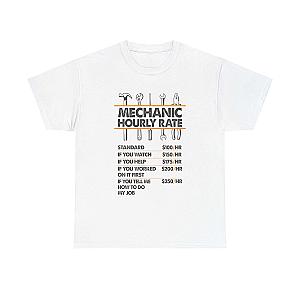 Mechanic Hour Rate T-Shirt | Funny Car Guy Mechanic Tee