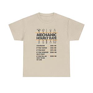 Mechanic Hour Rate T-Shirt | Funny Car Guy Mechanic Tee