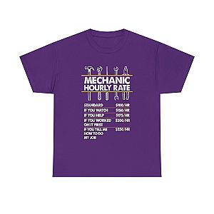 Mechanic Hour Rate T-Shirt | Funny Car Guy Mechanic Tee