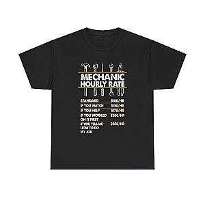 Mechanic Hour Rate T-Shirt | Funny Car Guy Mechanic Tee