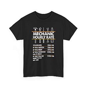 Mechanic Hour Rate T-Shirt | Funny Car Guy Mechanic Tee