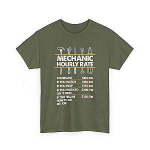 Mechanic Hour Rate T-Shirt | Funny Car Guy Mechanic Tee