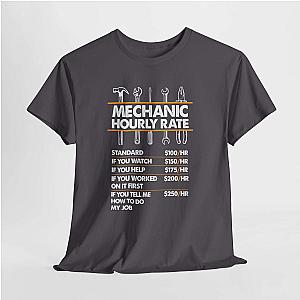 Mechanic Hour Rate T-Shirt | Funny Car Guy Mechanic Tee