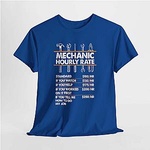 Mechanic Hour Rate T-Shirt | Funny Car Guy Mechanic Tee