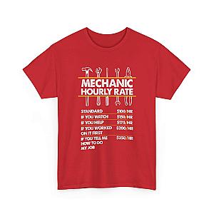 Mechanic Hour Rate T-Shirt | Funny Car Guy Mechanic Tee