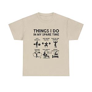 Things I Do In My Spare Time T-Shirt | Funny Gym Workout Tee for Men
