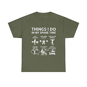 Things I Do In My Spare Time T-Shirt | Funny Gym Workout Tee for Men
