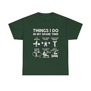 Things I Do In My Spare Time T-Shirt | Funny Gym Workout Tee for Men
