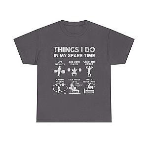 Things I Do In My Spare Time T-Shirt | Funny Gym Workout Tee for Men