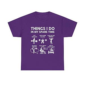 Things I Do In My Spare Time T-Shirt | Funny Gym Workout Tee for Men