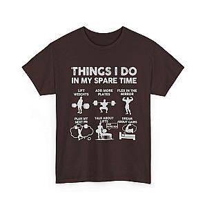 Things I Do In My Spare Time T-Shirt | Funny Gym Workout Tee for Men