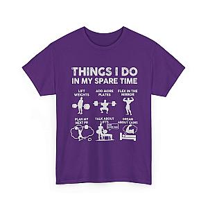 Things I Do In My Spare Time T-Shirt | Funny Gym Workout Tee for Men