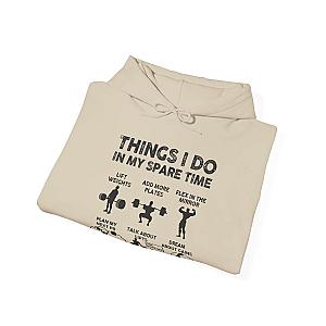 Things I Do In My Spare Time Hoodie | Funny GYM Sweatshirt for Men