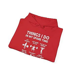 Things I Do In My Spare Time Hoodie | Funny GYM Sweatshirt for Men
