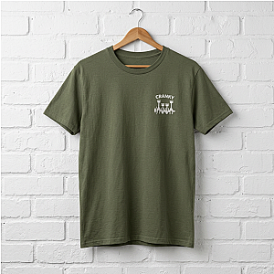 Cranky Minimalist Mechanic T-Shirt | Small Chest Print Crankshaft Tee