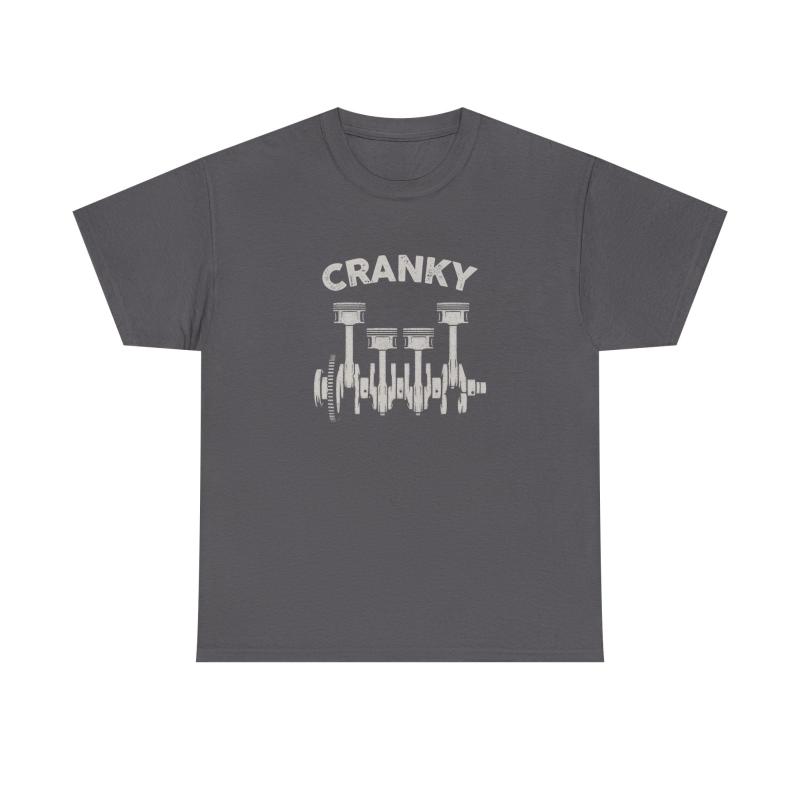 Cranky Mechanic T-Shirt | Funny Crankshaft Car Guy Tee
