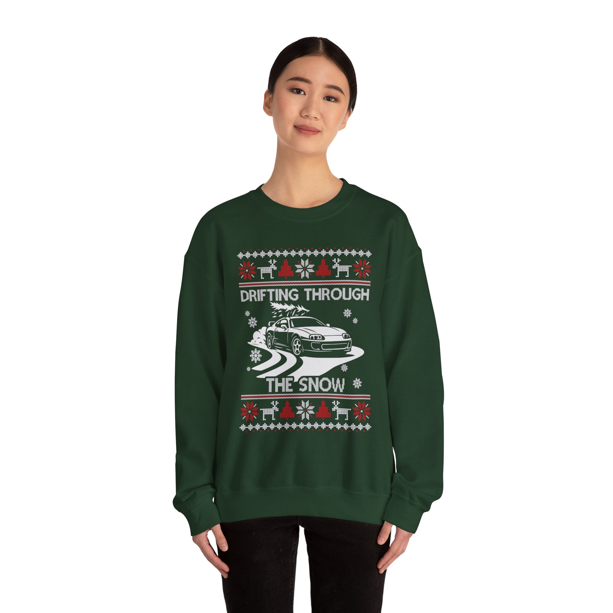 MKIV A80 Supra Christmas Drifting JDM Legend Crewneck Sweatshirt | Ugly Xmas Car Gift