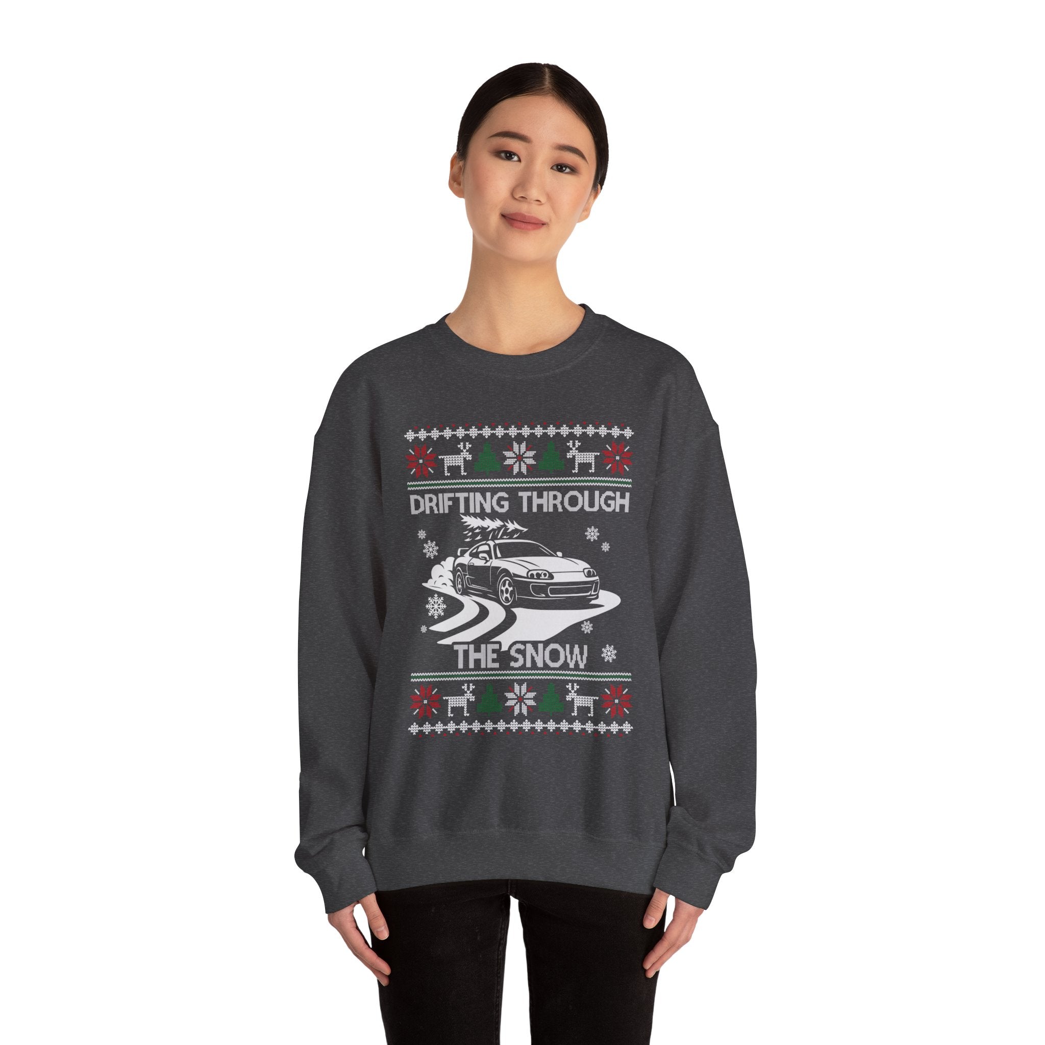 MKIV A80 Supra Christmas Drifting JDM Legend Crewneck Sweatshirt | Ugly Xmas Car Gift