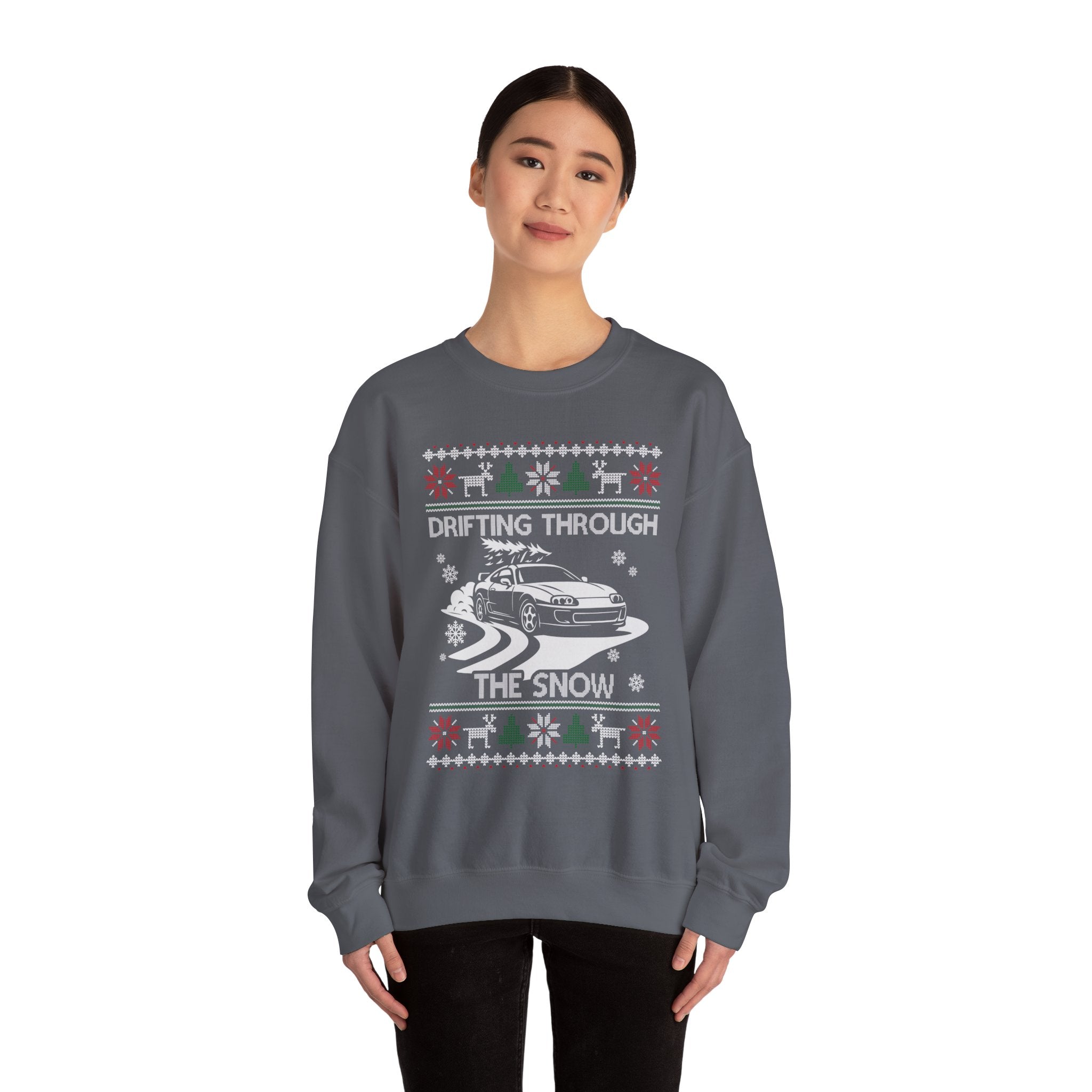 MKIV A80 Supra Christmas Drifting JDM Legend Crewneck Sweatshirt | Ugly Xmas Car Gift