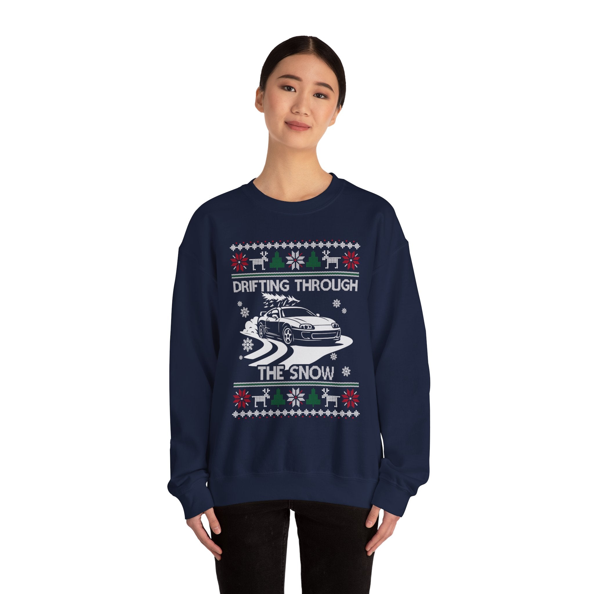 MKIV A80 Supra Christmas Drifting JDM Legend Crewneck Sweatshirt | Ugly Xmas Car Gift