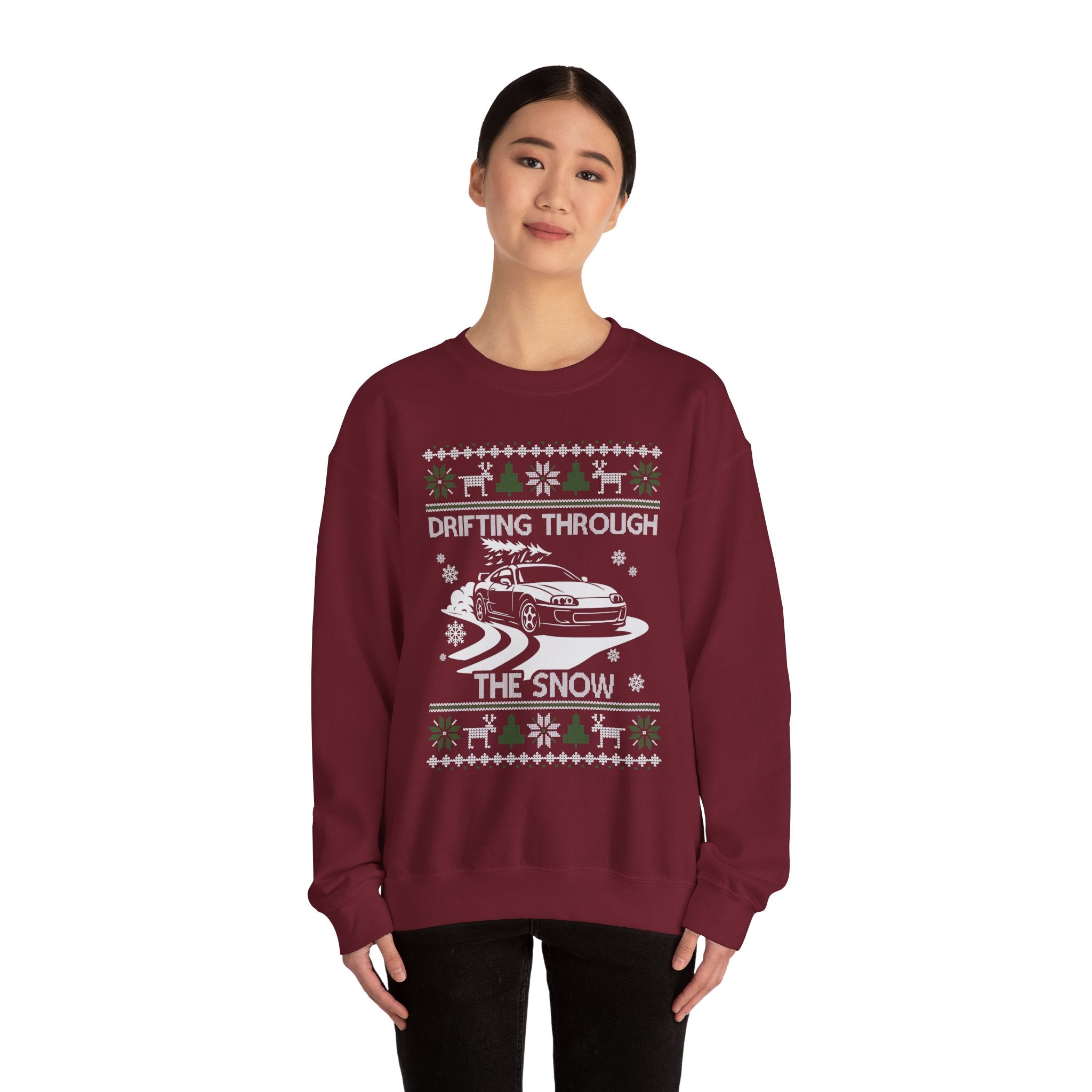 MKIV A80 Supra Christmas Drifting JDM Legend Crewneck Sweatshirt | Ugly Xmas Car Gift