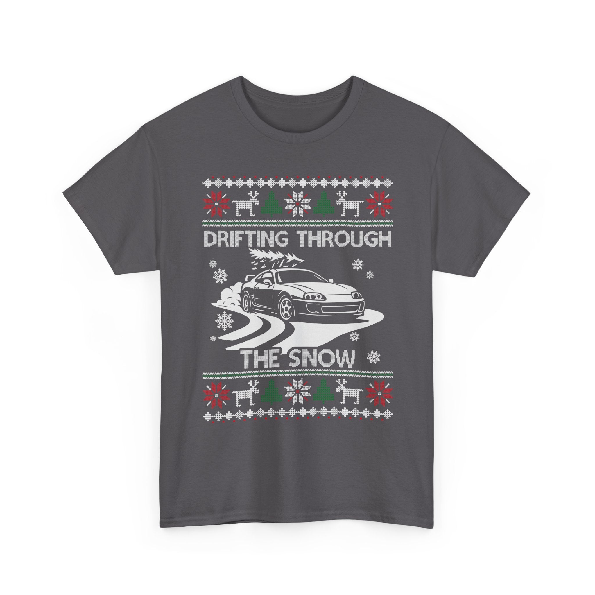 MKIV A80 Supra Christmas Drift T-Shirt | JDM Legend Drifting Through the Snow Tee