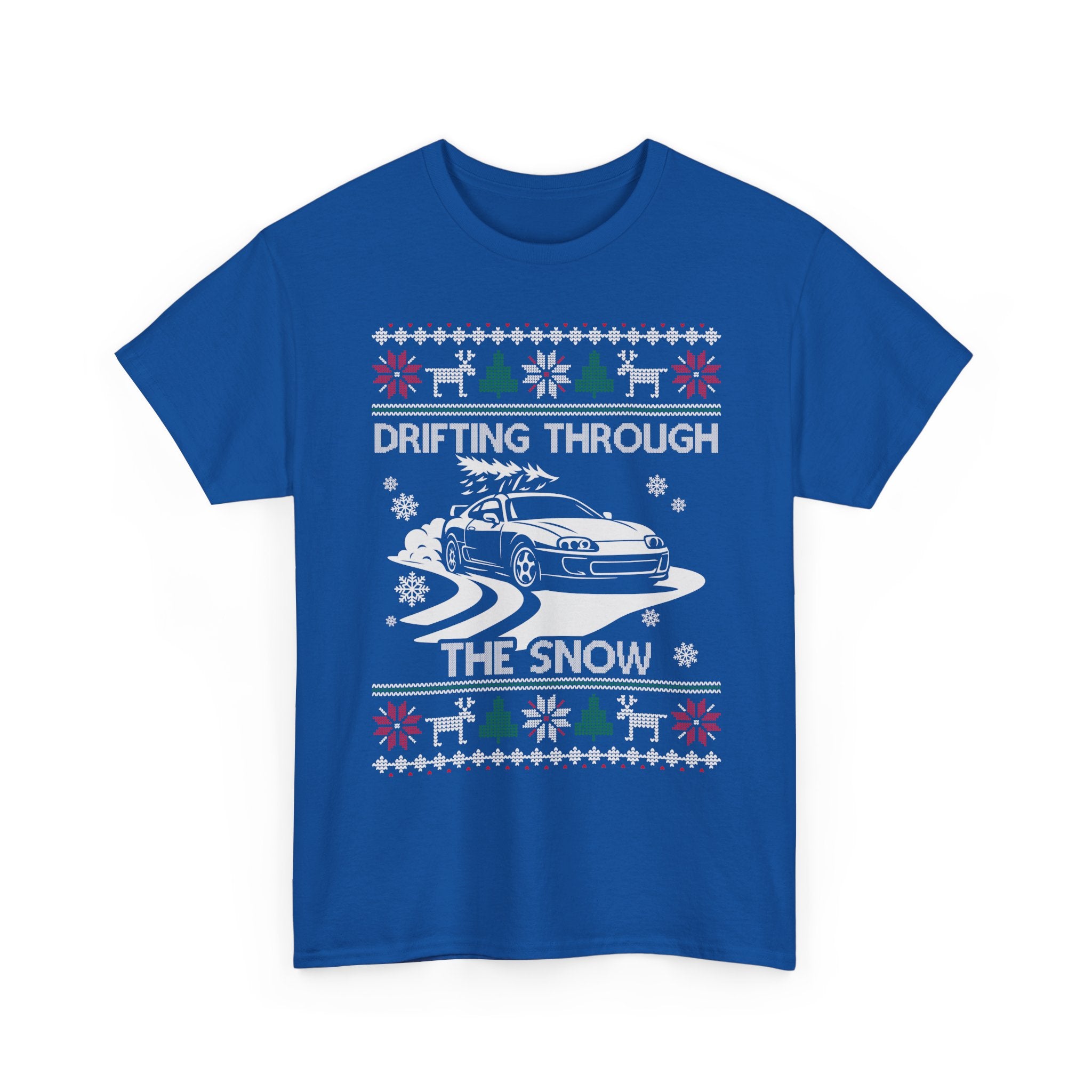 MKIV A80 Supra Christmas Drift T-Shirt | JDM Legend Drifting Through the Snow Tee