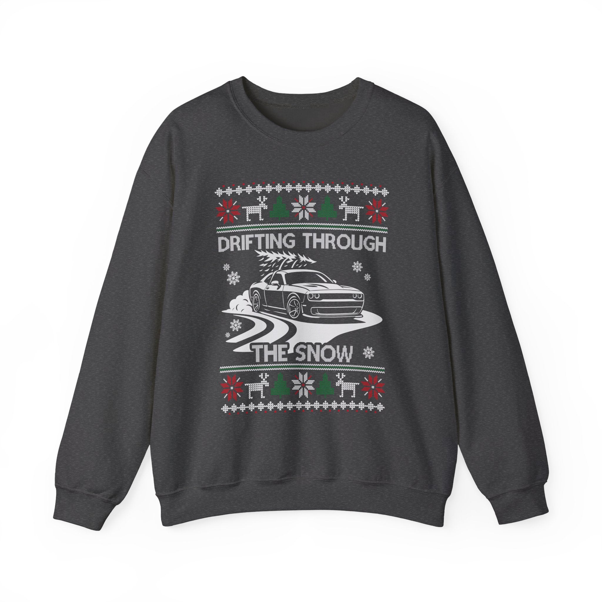 Custom Car Drifting Through the Snow Sweatshirt | Personalized Christmas Car Sweatshirt