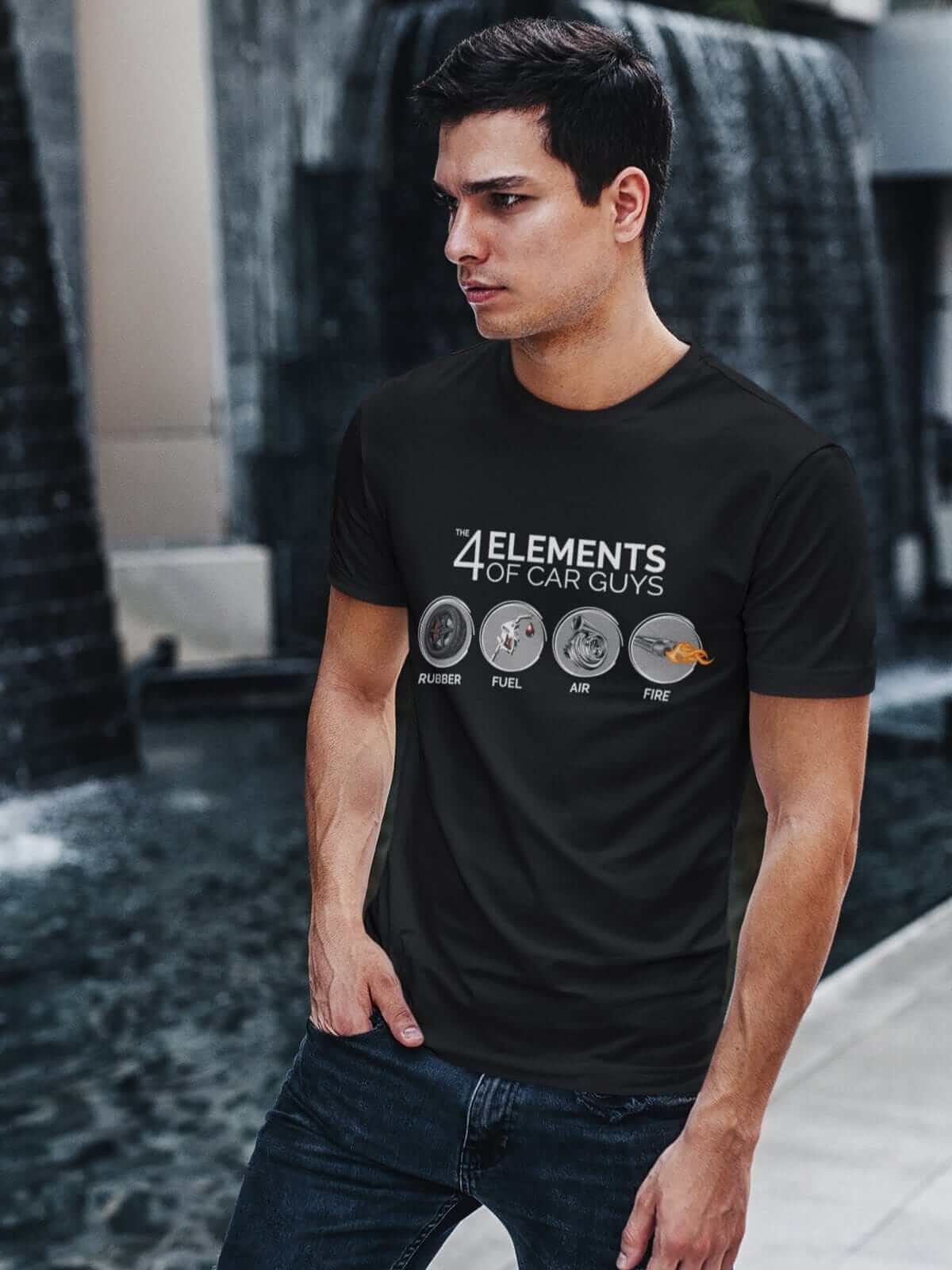 The 4 Elements of Car Guys Funny Car T-Shirt | Car Enthusiast Gift