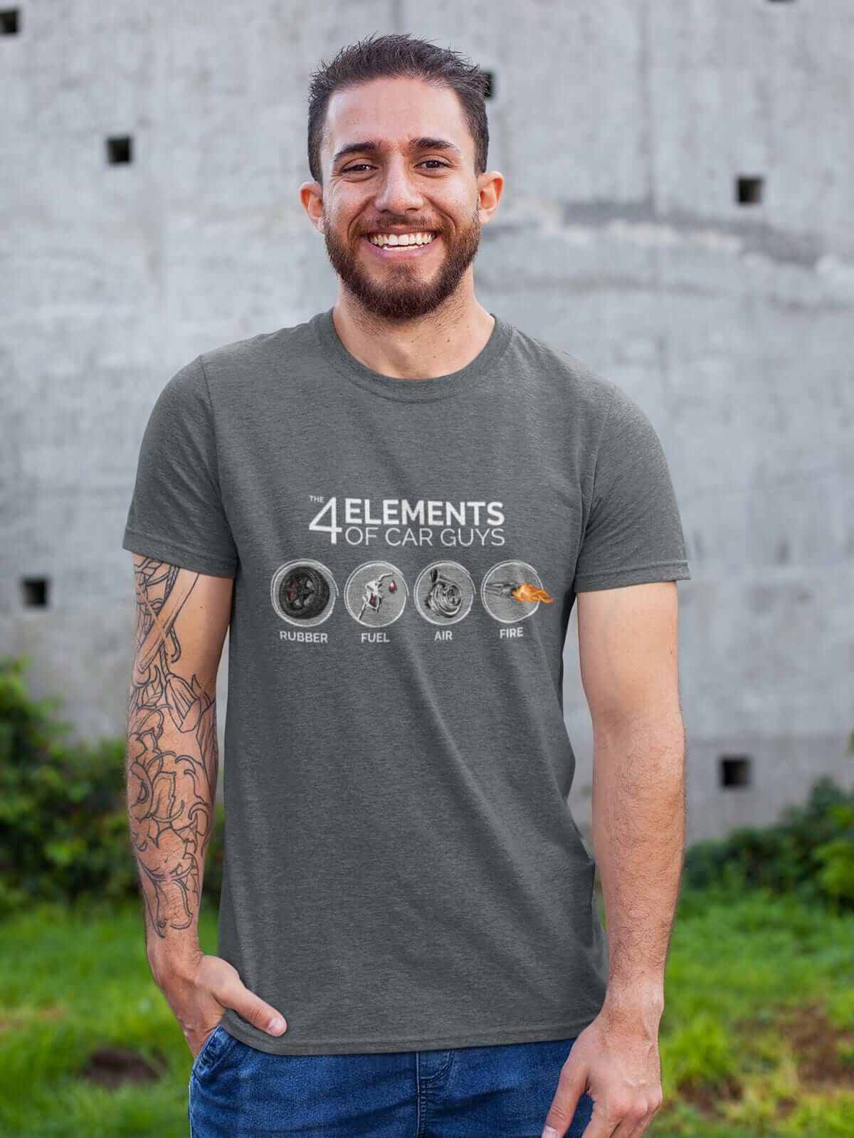 The 4 Elements of Car Guys Funny Car T-Shirt | Car Enthusiast Gift
