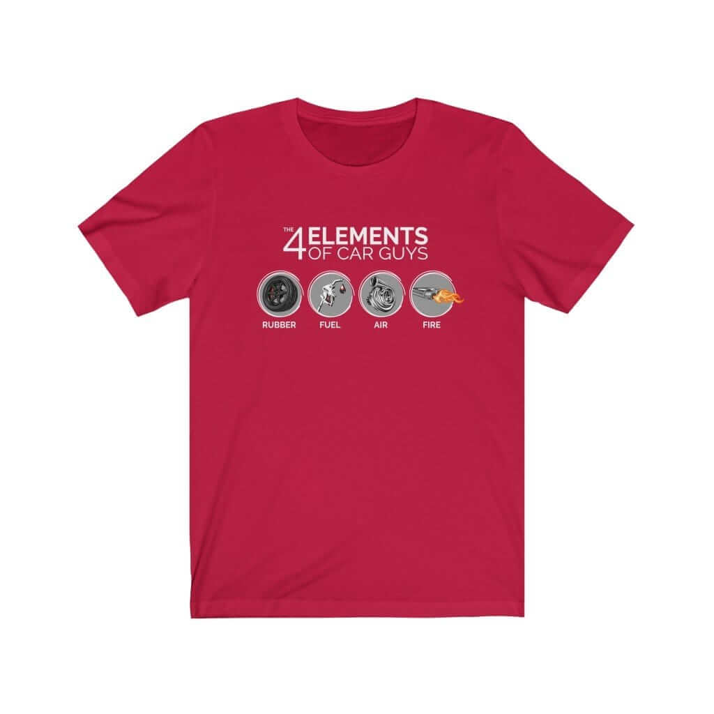 The 4 Elements of Car Guys Funny Car T-Shirt | Car Enthusiast Gift