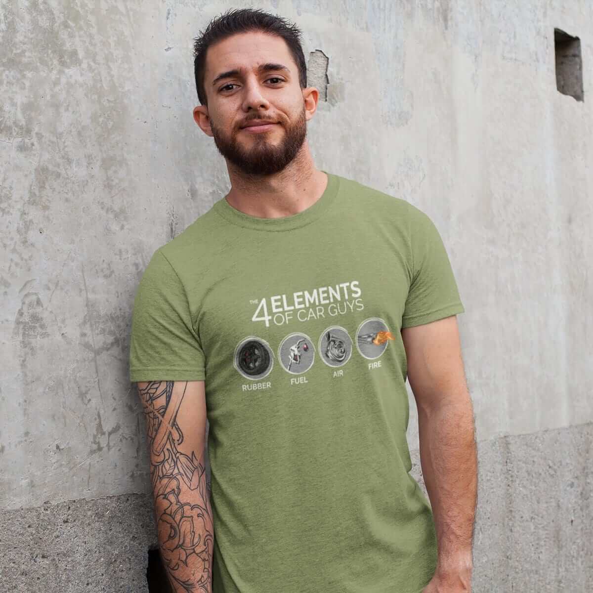 The 4 Elements of Car Guys Funny Car T-Shirt | Car Enthusiast Gift