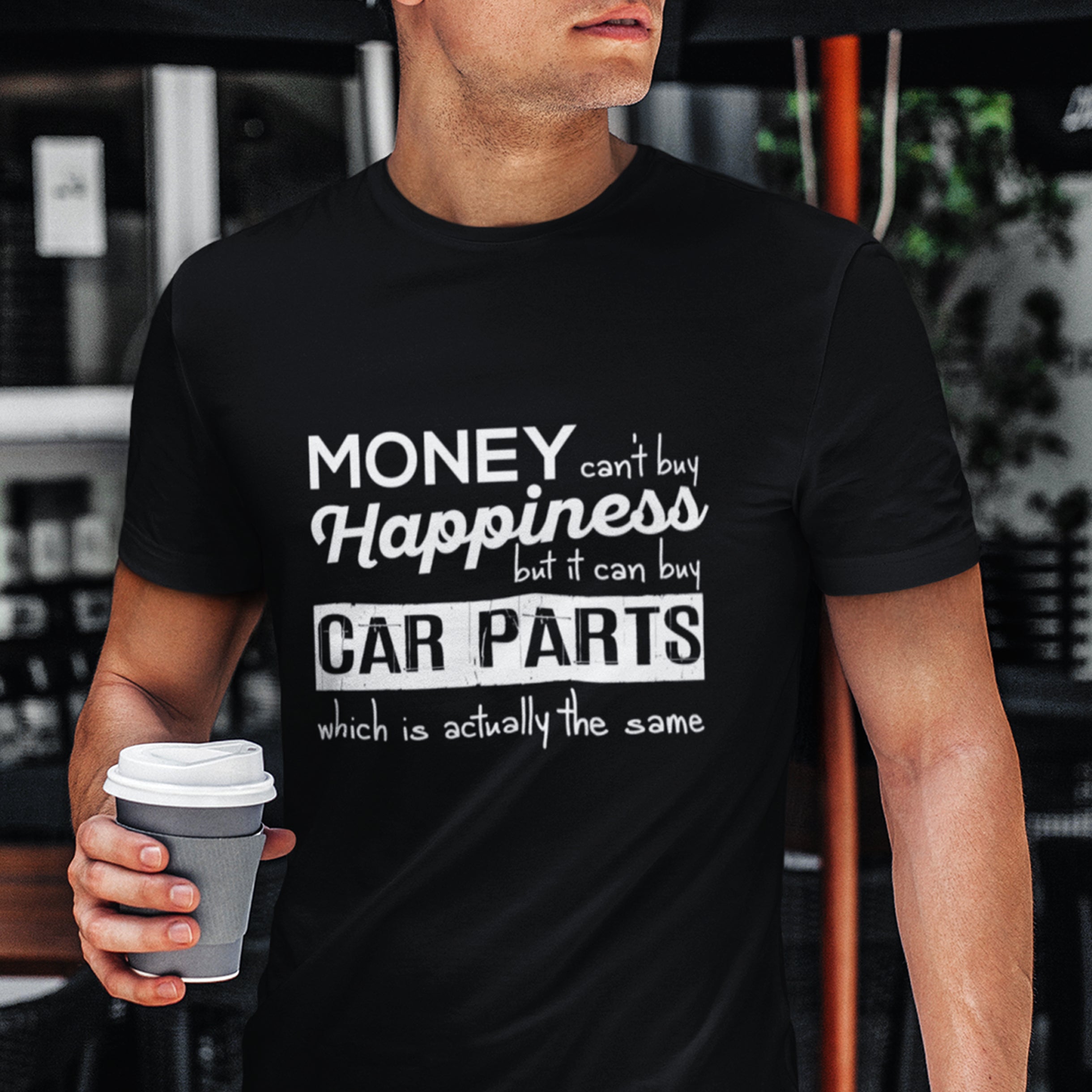 More Car Parts = Happiness Funny Car Guy T-Shirt