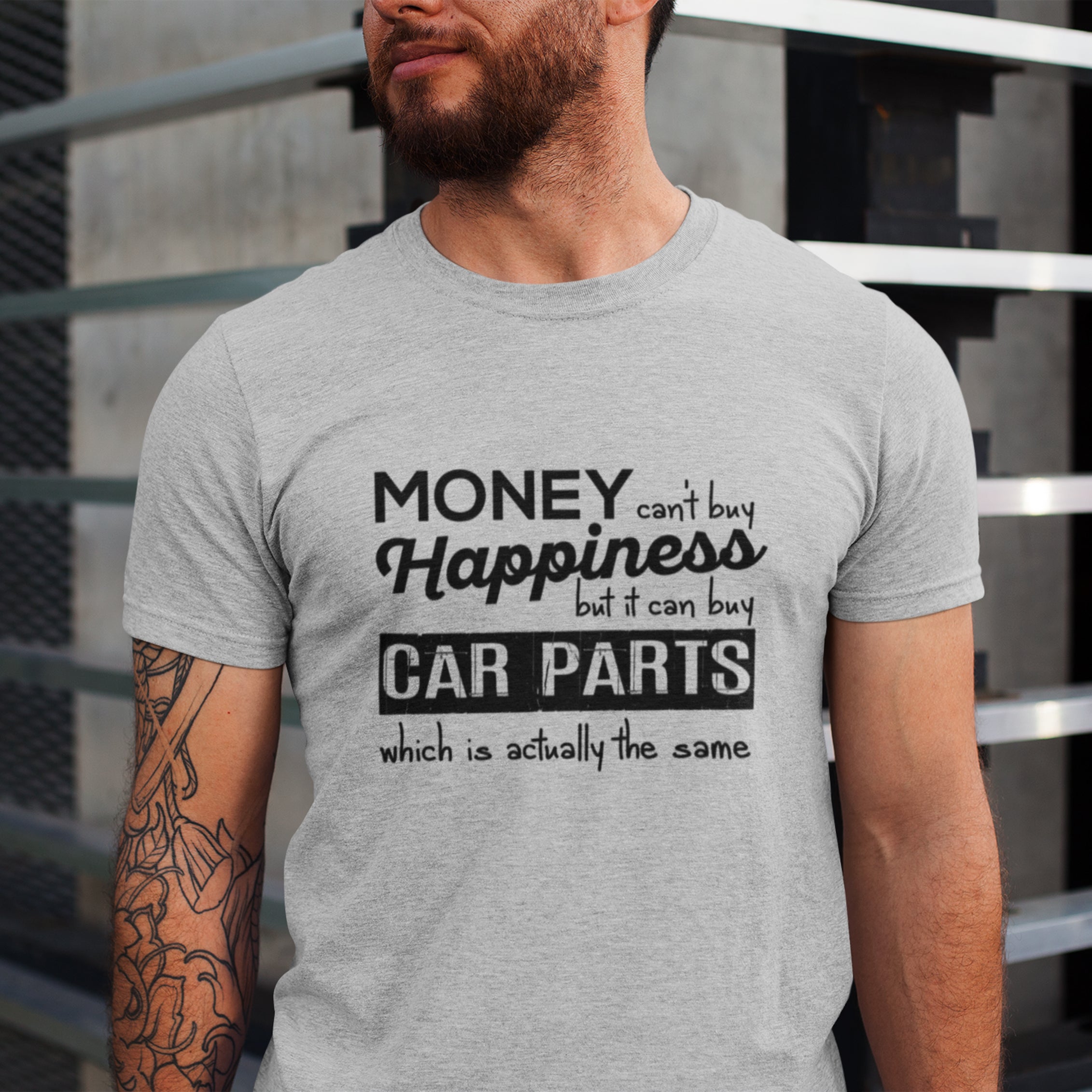 More Car Parts = Happiness Funny Car Guy T-Shirt
