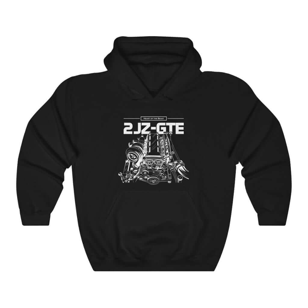 2JZ GTE Engine JDM Premium Car Hoodie