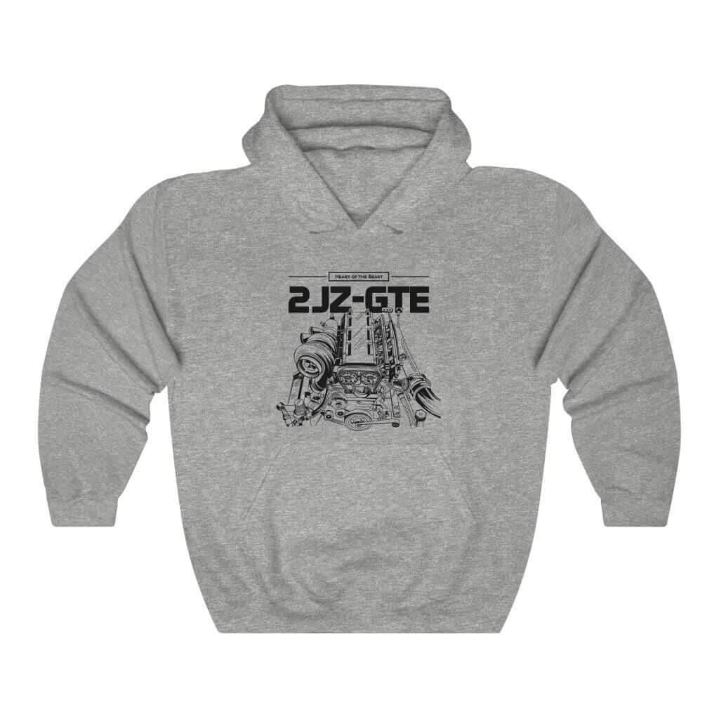 2JZ GTE Engine JDM Premium Car Hoodie
