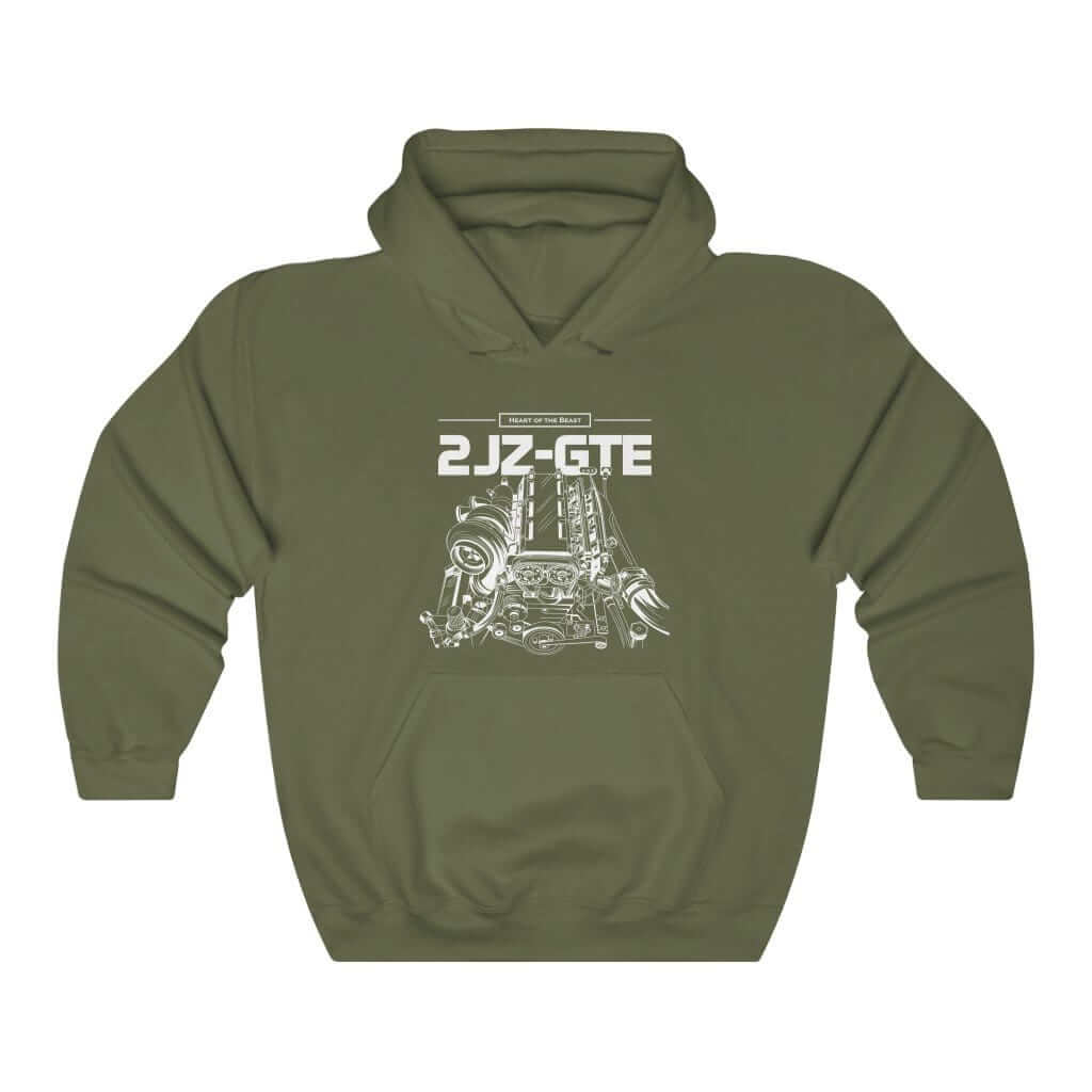 2JZ GTE Engine JDM Premium Car Hoodie