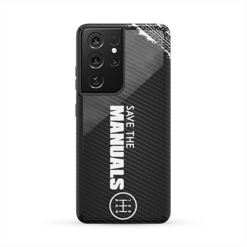 Save The Manuals Tough Phone Case | Manual Transmission Car Guy Gift