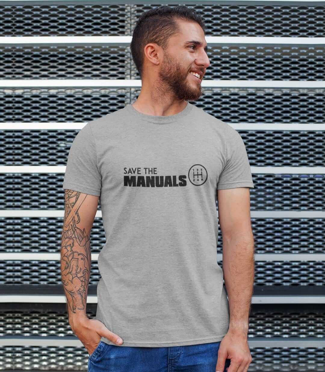 Save the Manuals Car T-Shirt