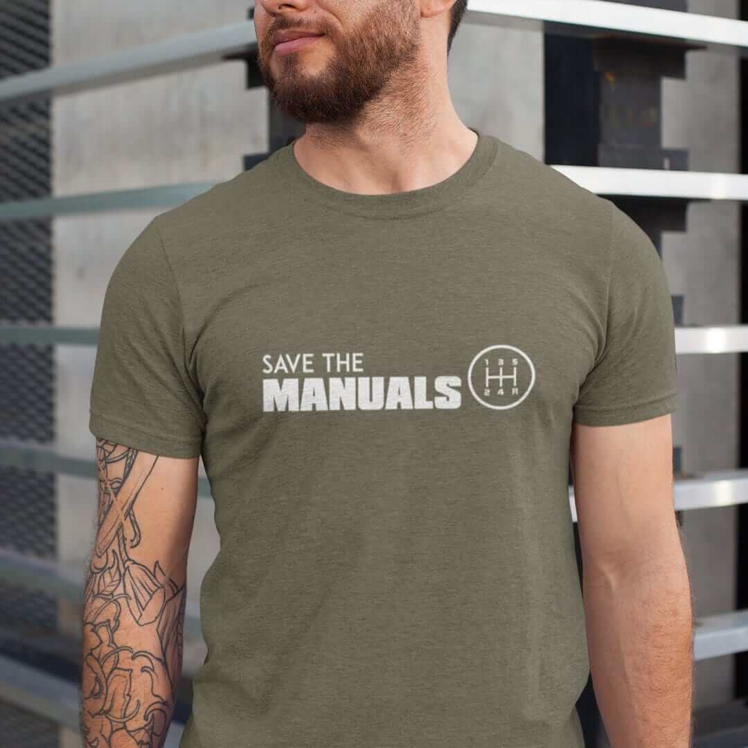 Save the Manuals Car T-Shirt