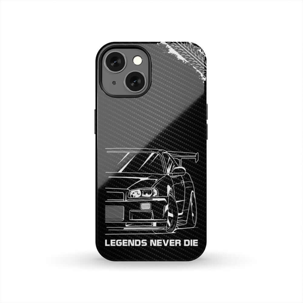 R34 Skyline GTR BNR34 Godzilla Legends Never Die Tough Phone Case